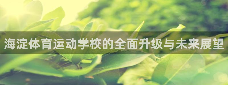 杏运体育官网注册：海淀体育运动学校的全面升级与未来展望