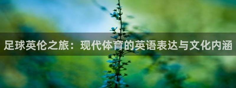 杏运体育3在线注册：足球英伦之旅：现代体育的英语表达与文化内涵