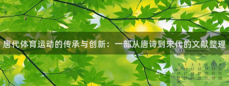 杏运体育平台开号链接：唐代体育运动的传承与创新：一部从唐诗到宋代的文献整理